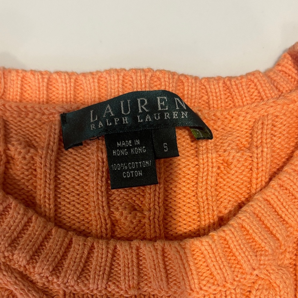 Orange Cable Knit Sweater - Picture 2 of 3